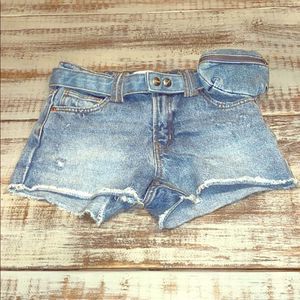 Zara Jean Shorts with Fanny Pack Size 8 Years